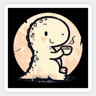 Retro Vintage Kawaii Tea rex Magnet